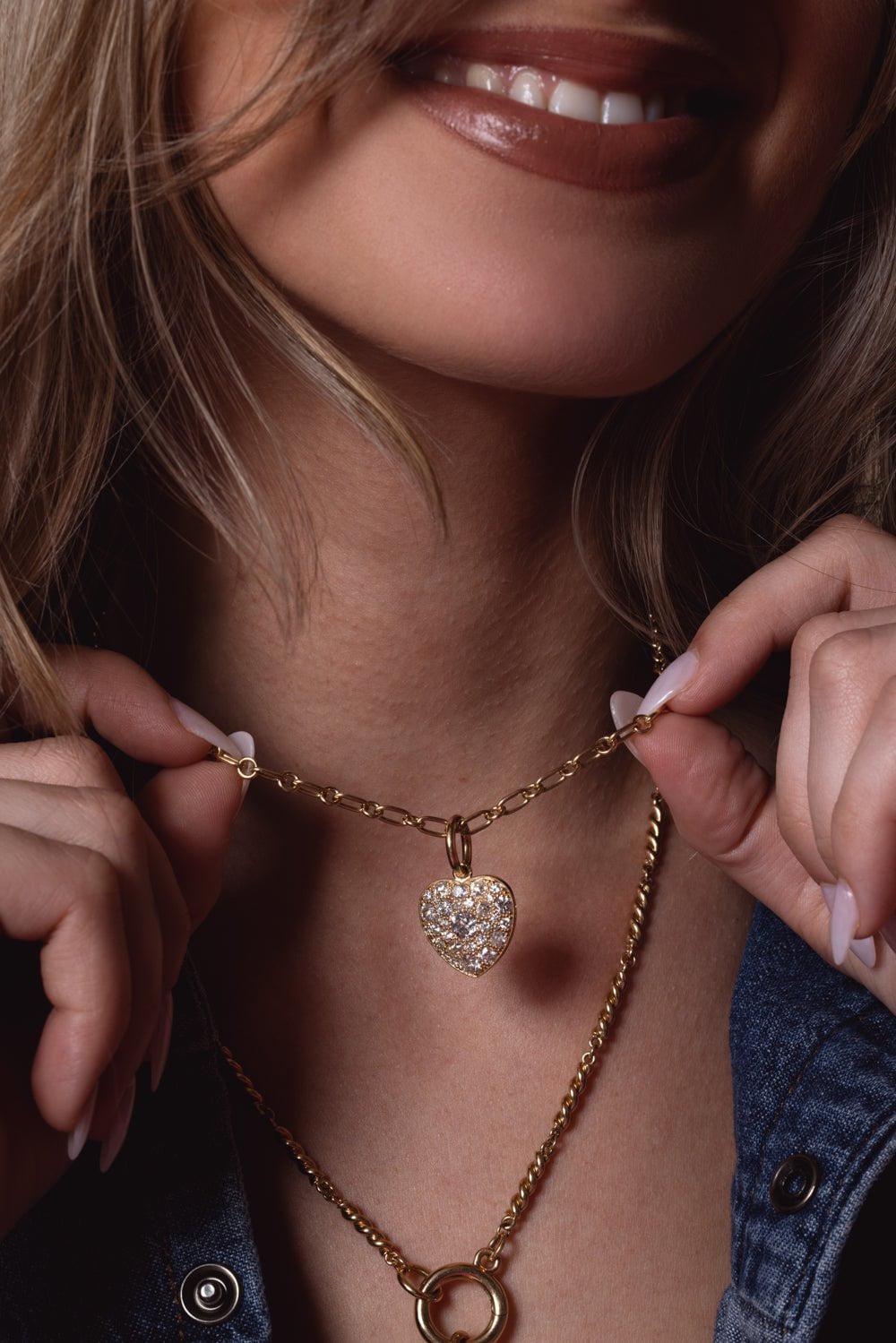 SINGLE STONE-Lo Necklace-YELLOW GOLD