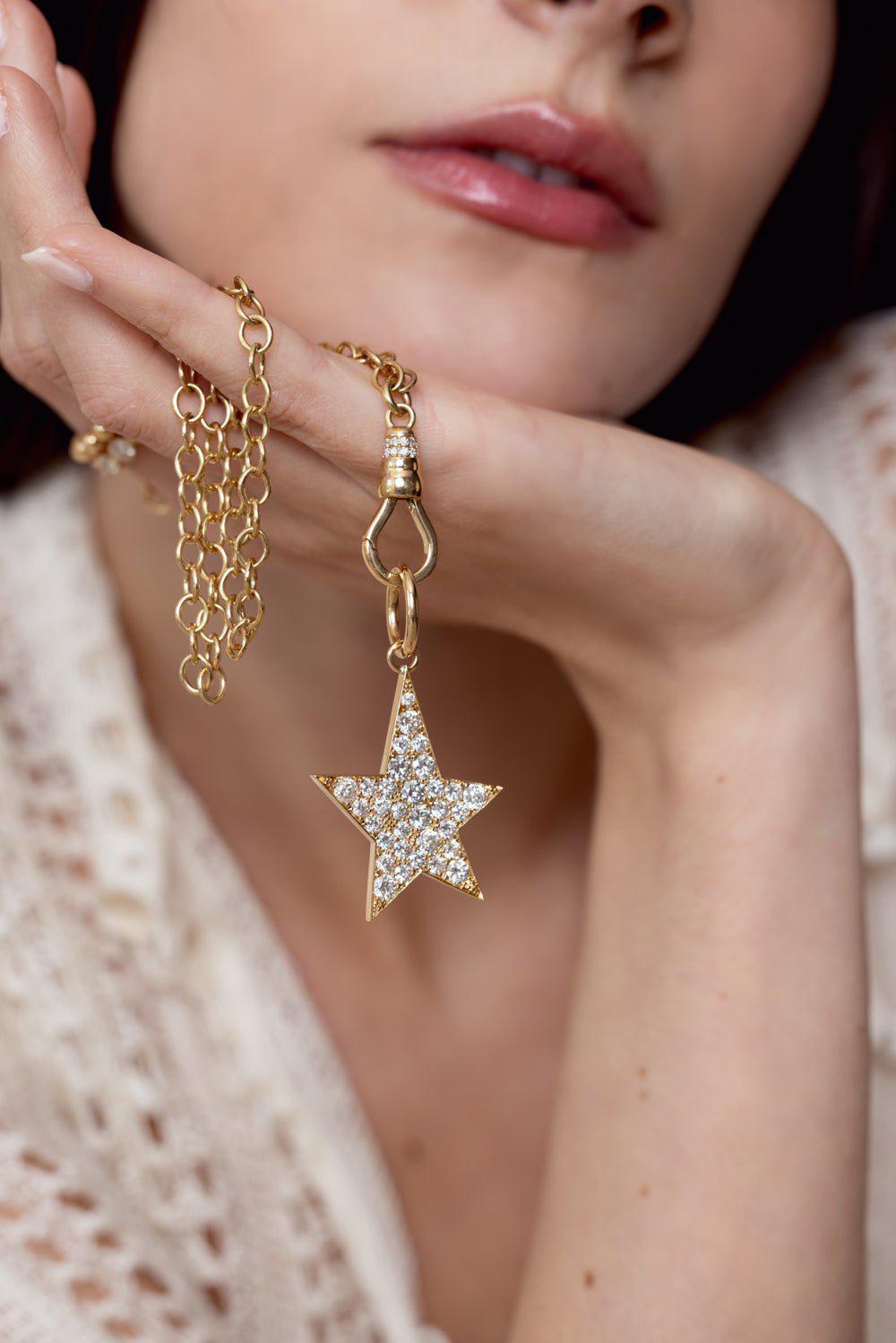 SINGLE STONE-Evren Chain Link Necklace-YELLOW GOLD