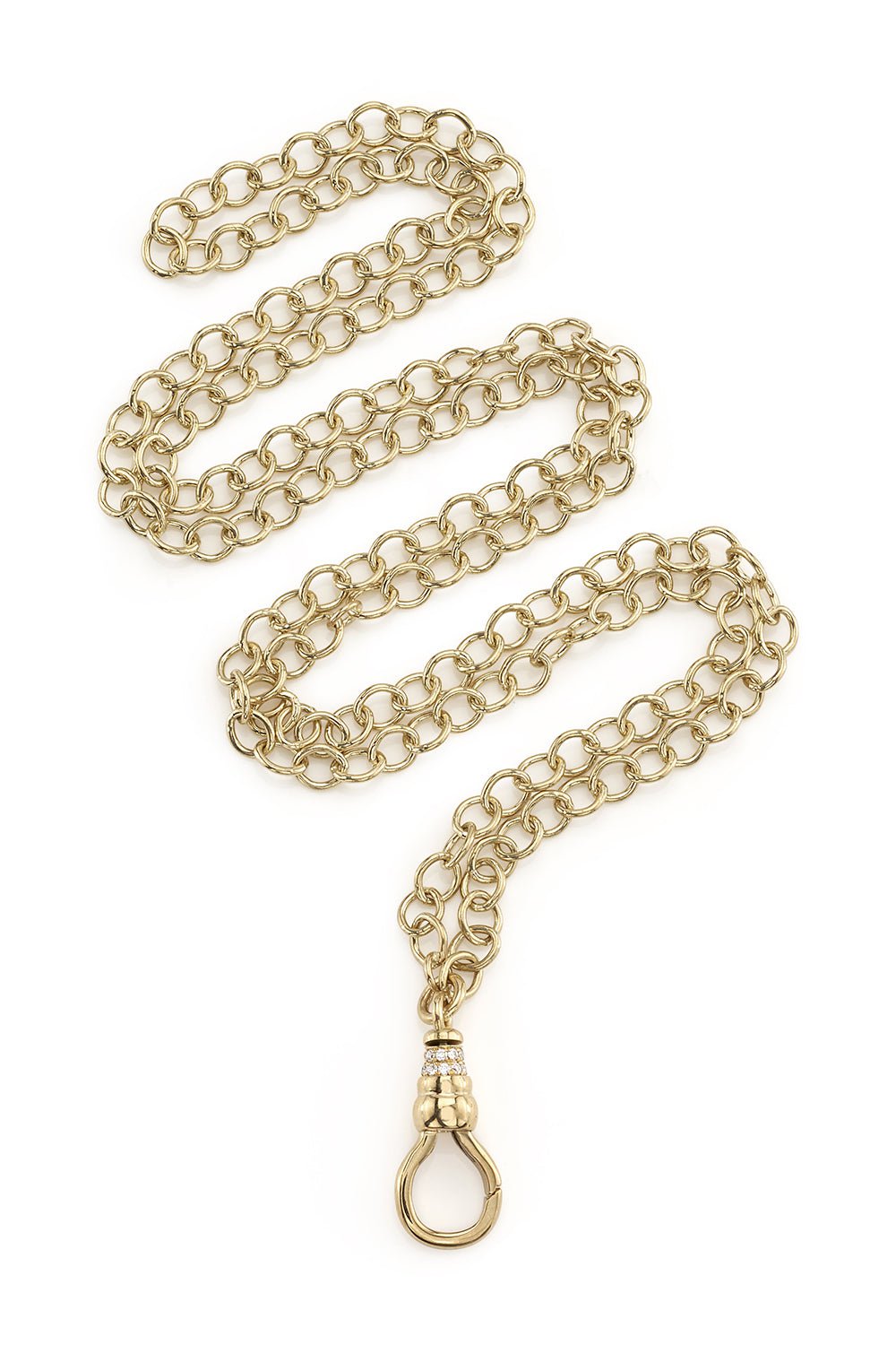 SINGLE STONE-Evren Chain Link Necklace-YELLOW GOLD
