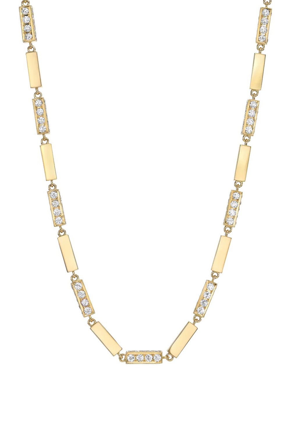 SINGLE STONE-Gianna Diamond Necklace-YELLOW GOLD