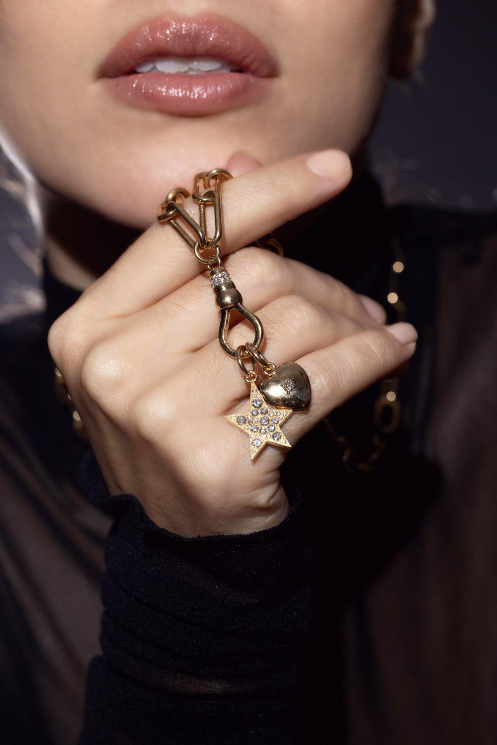 SINGLE STONE-Libby FOB Necklace-YELLOW GOLD