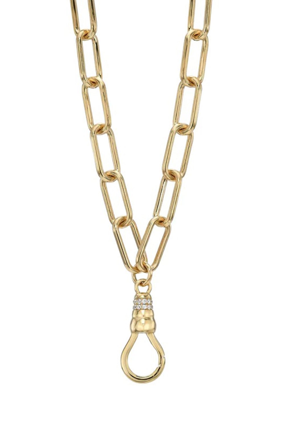 SINGLE STONE-Libby FOB Necklace-YELLOW GOLD