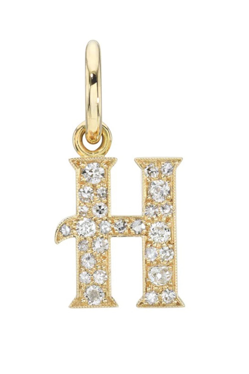 SINGLE STONE-Letter Pendant-