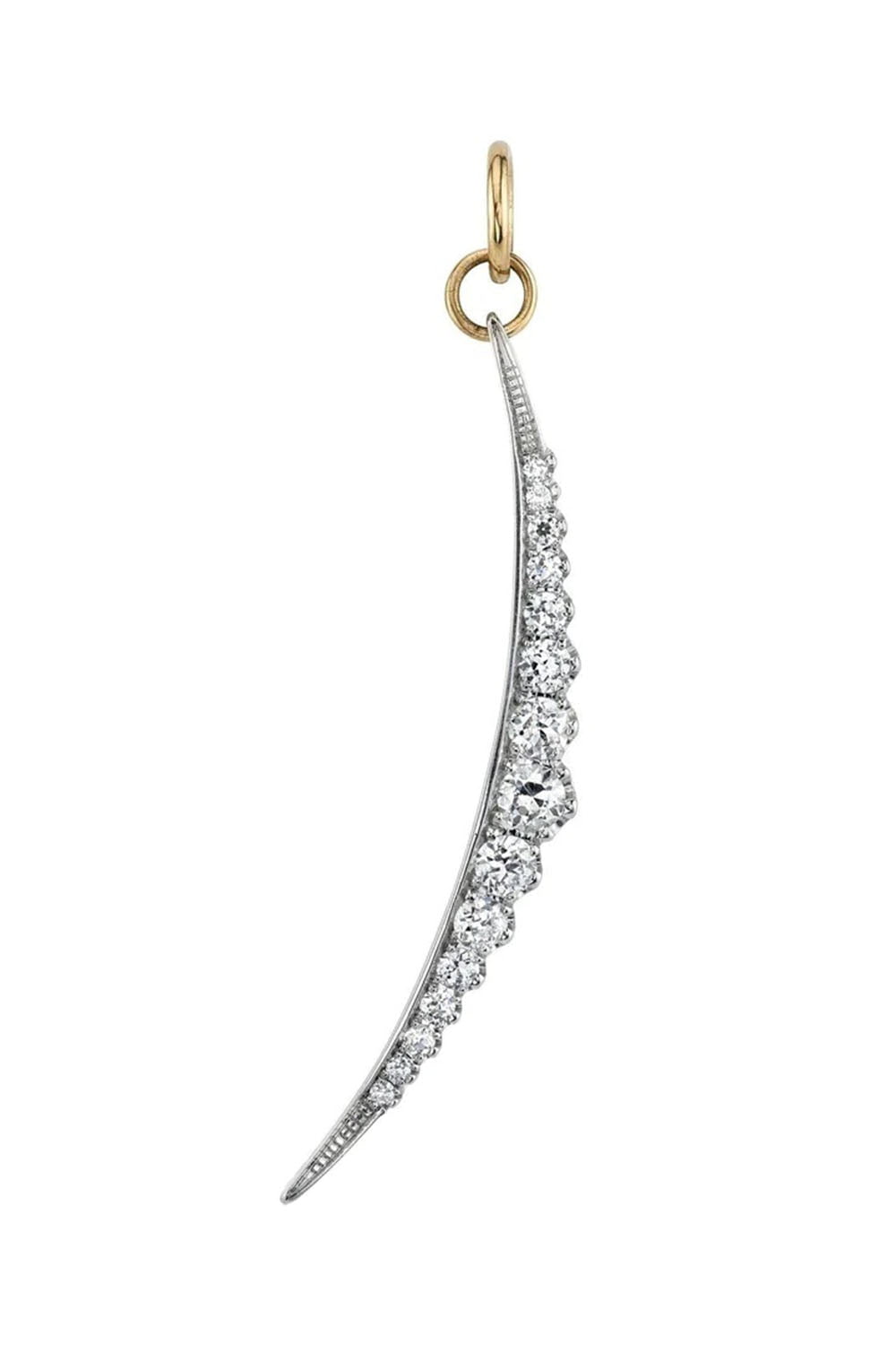 SINGLE STONE-Large Ophelia Pendant-YELLOW GOLD