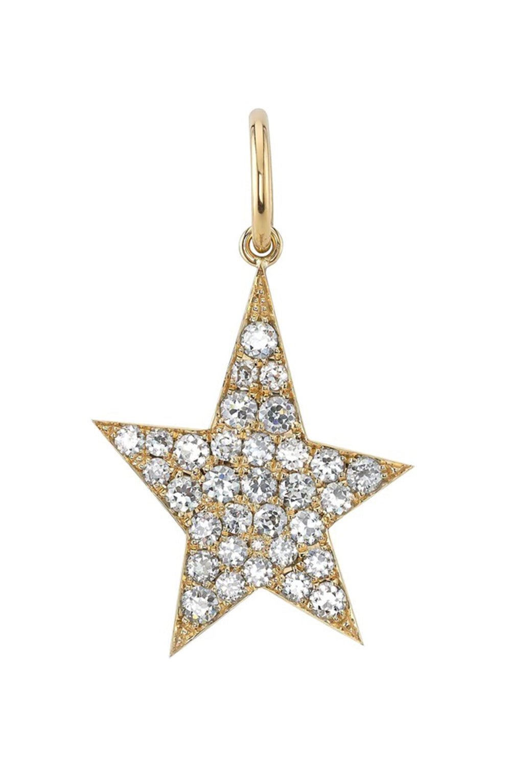 SINGLE STONE-Large Pave Kinsley Pendant-YELLOW GOLD