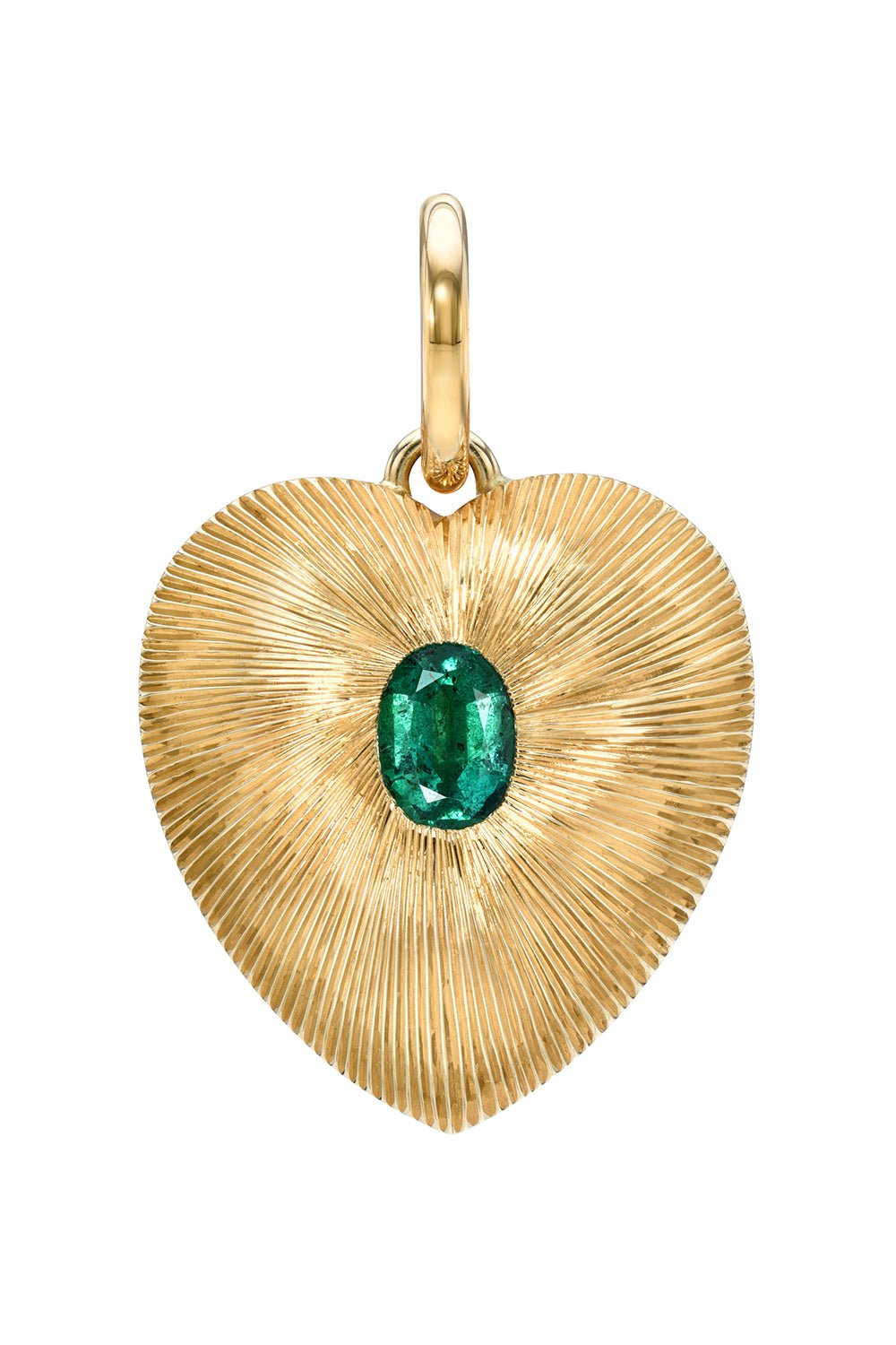 SINGLE STONE-Small Valentina Pendant-YELLOW GOLD