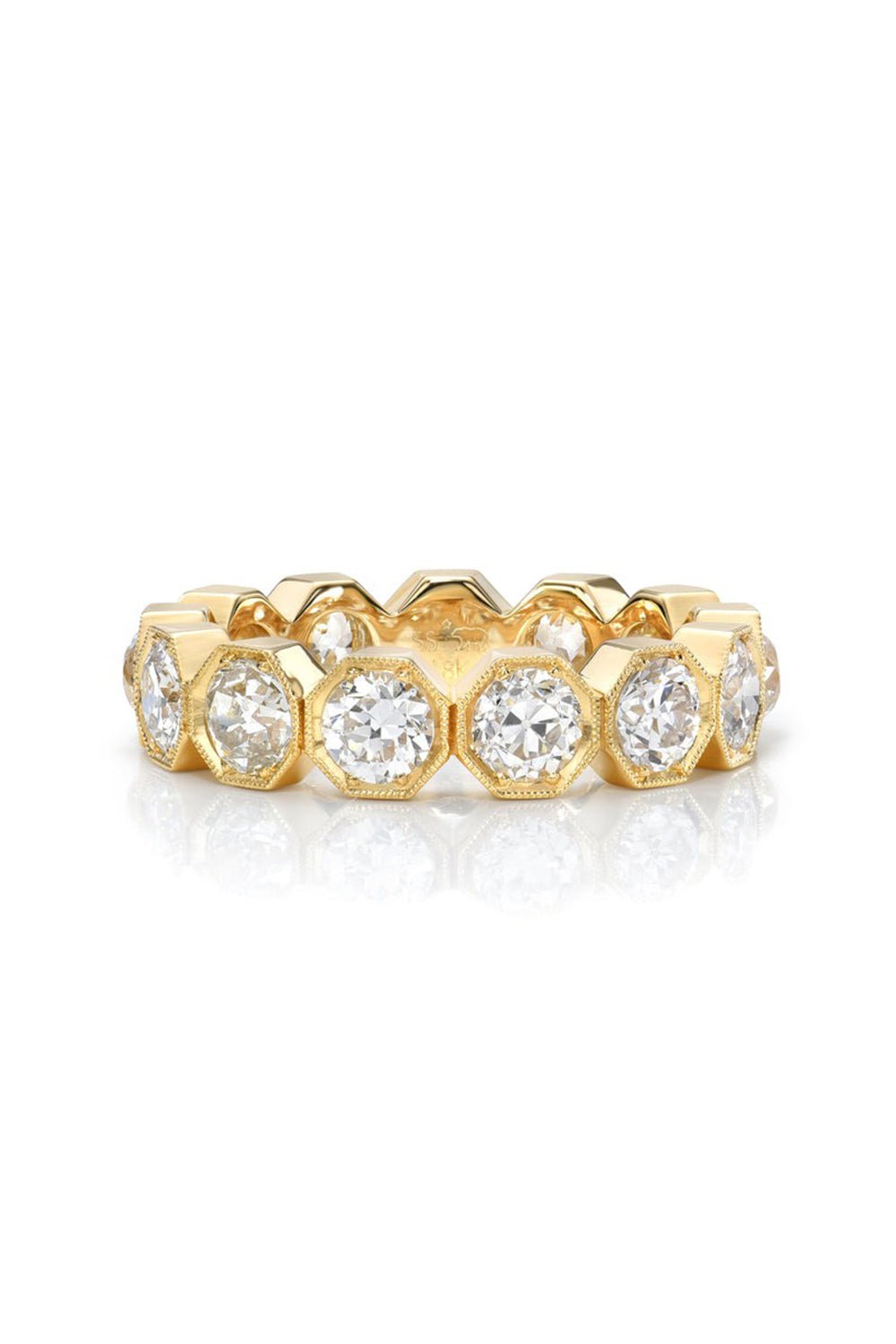 SINGLE STONE-Large Gemma Ring-YELLOW GOLD