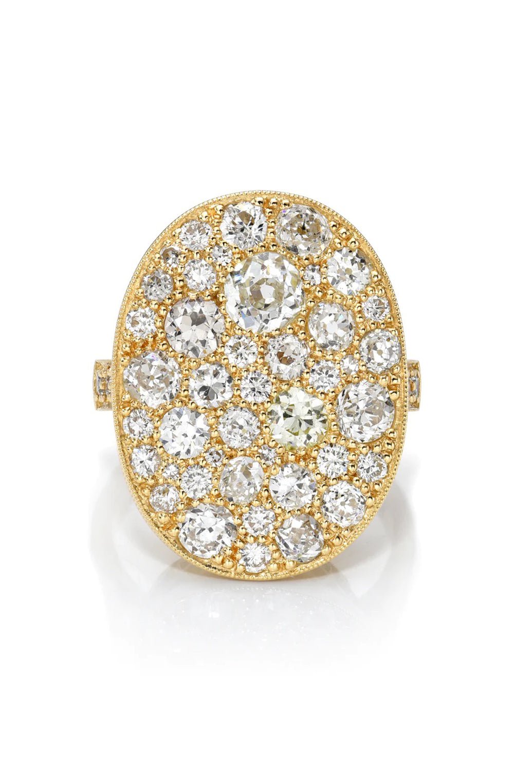 SINGLE STONE-Cobblestone Diamond Ring-YELLOW GOLD