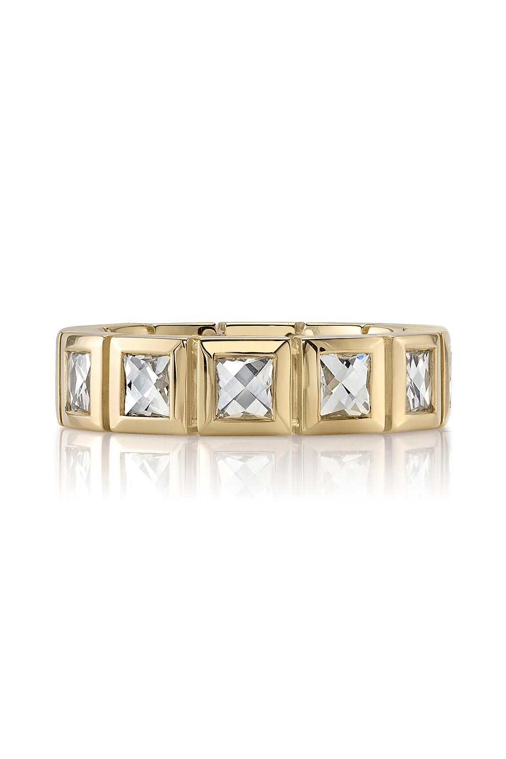 SINGLE STONE-Large Karina Ring-YELLOW GOLD