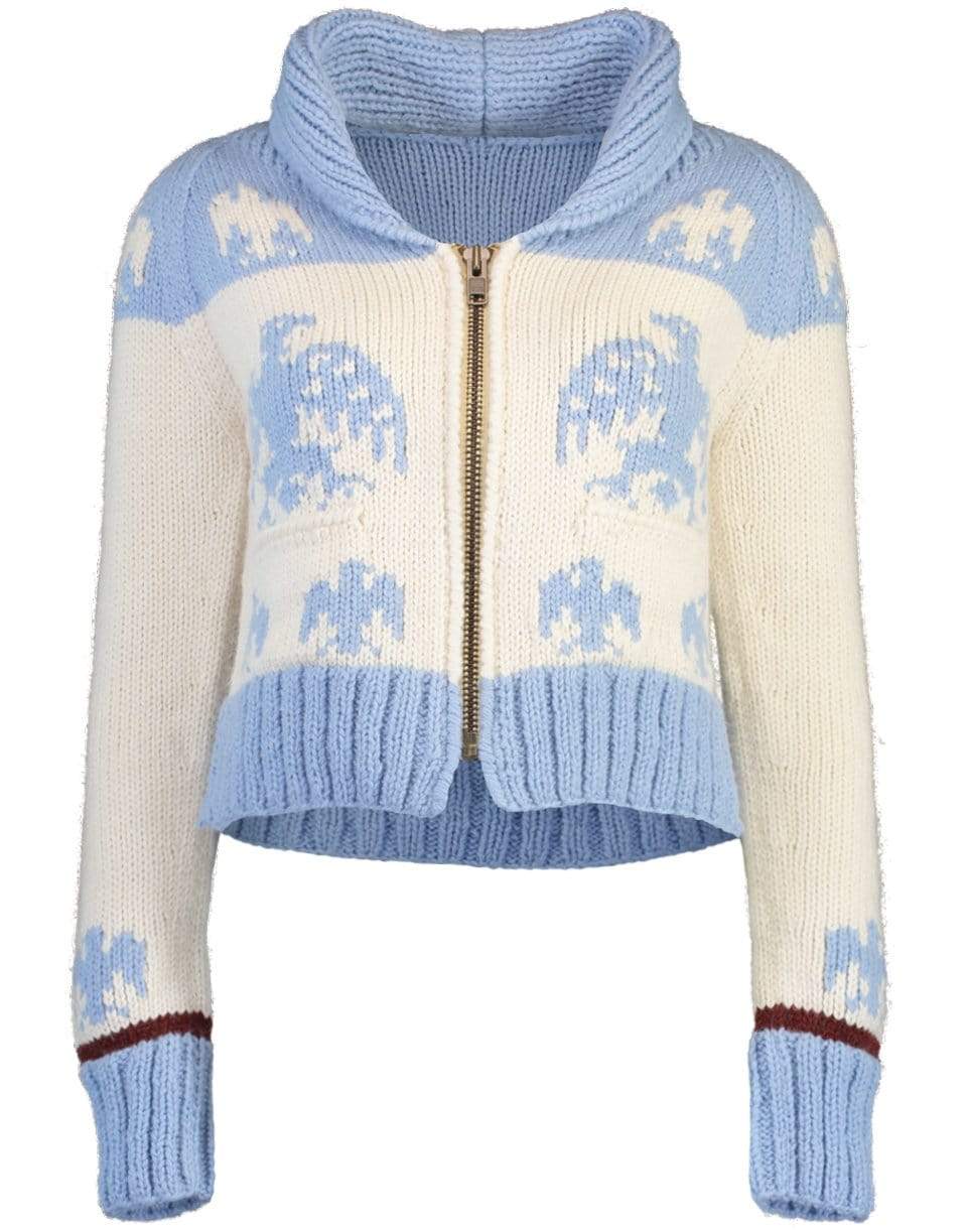 SMYTHE-Handknit Zip Cardigan-