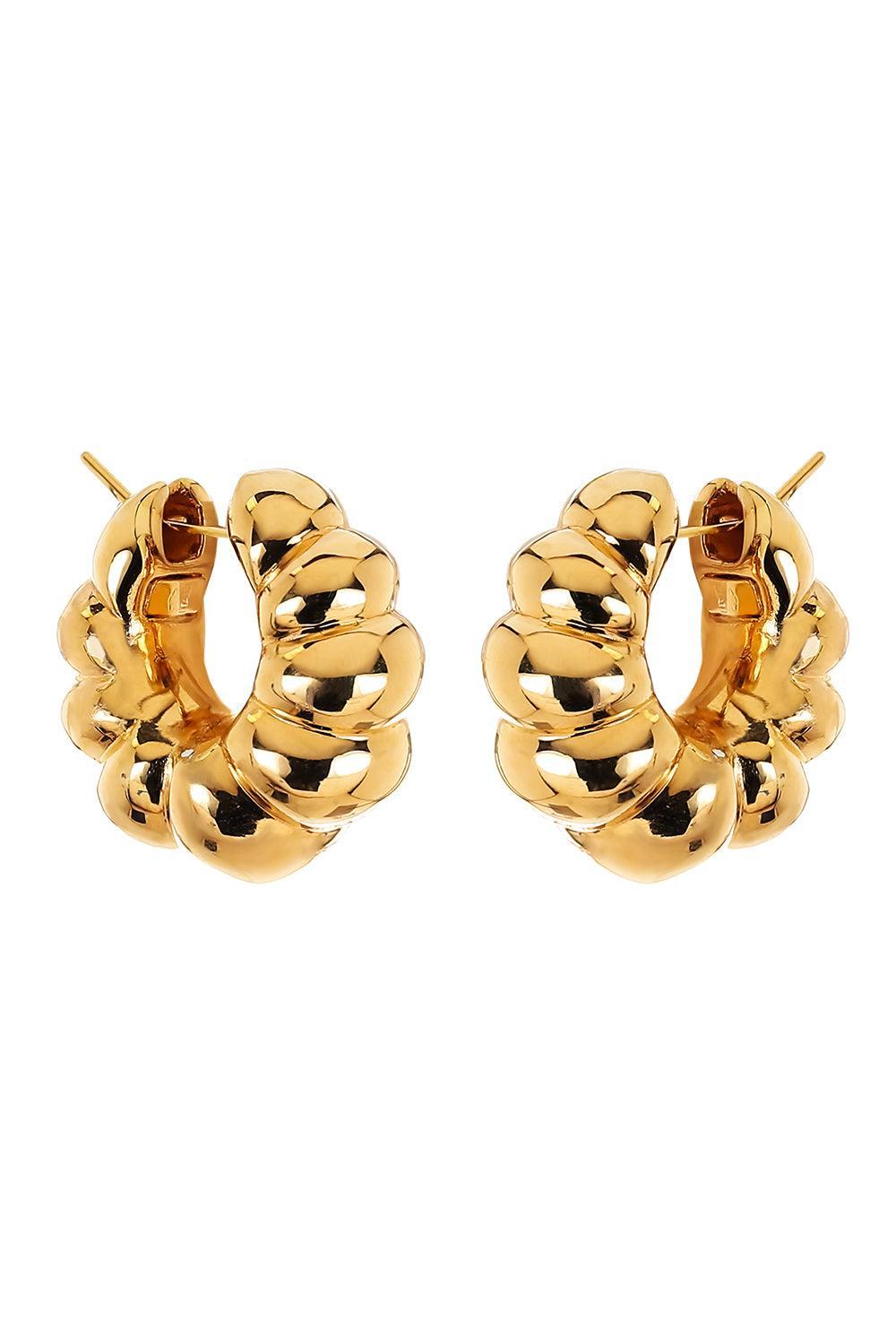  Puff Hoop Earrings-YELLOW GOLD-JEWELRYFINE JEWELEARRING-SOFIA LAROUSSI 