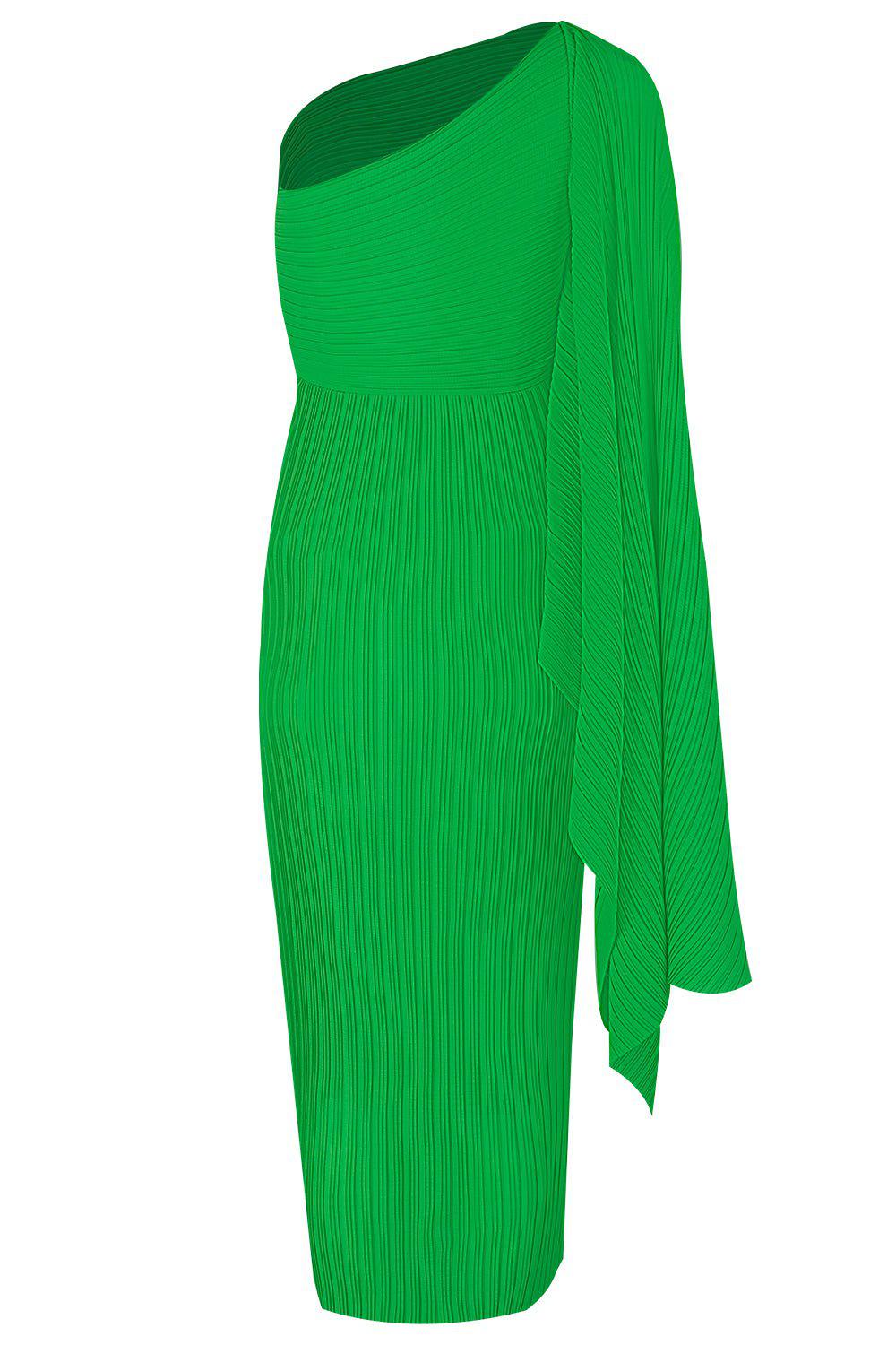 SOLACE LONDON-Lenna Dress - Bright Green-