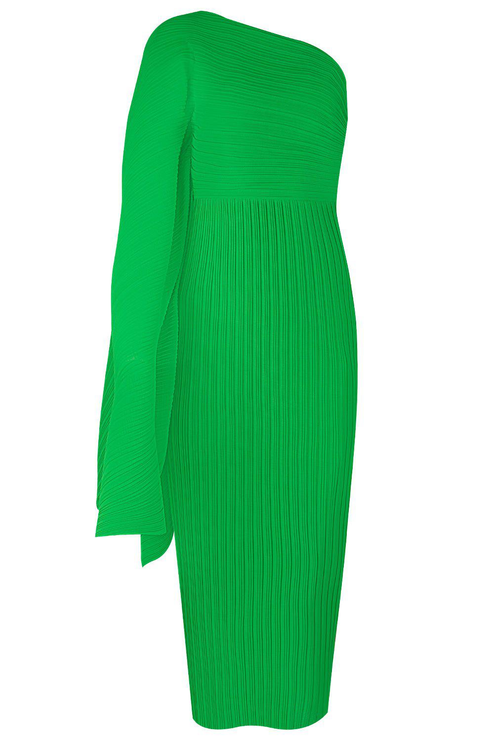 SOLACE LONDON-Lenna Dress - Bright Green-