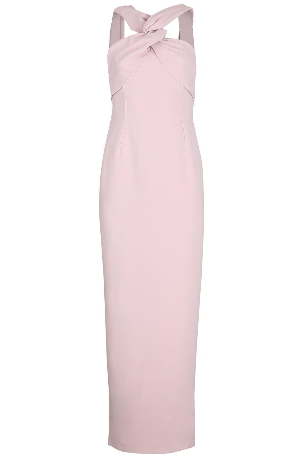 Rona Cape Dress - Petal Pink-PTLPINK-2-CLOTHINGDRESSCOCKTAIL-SOLACE LONDON