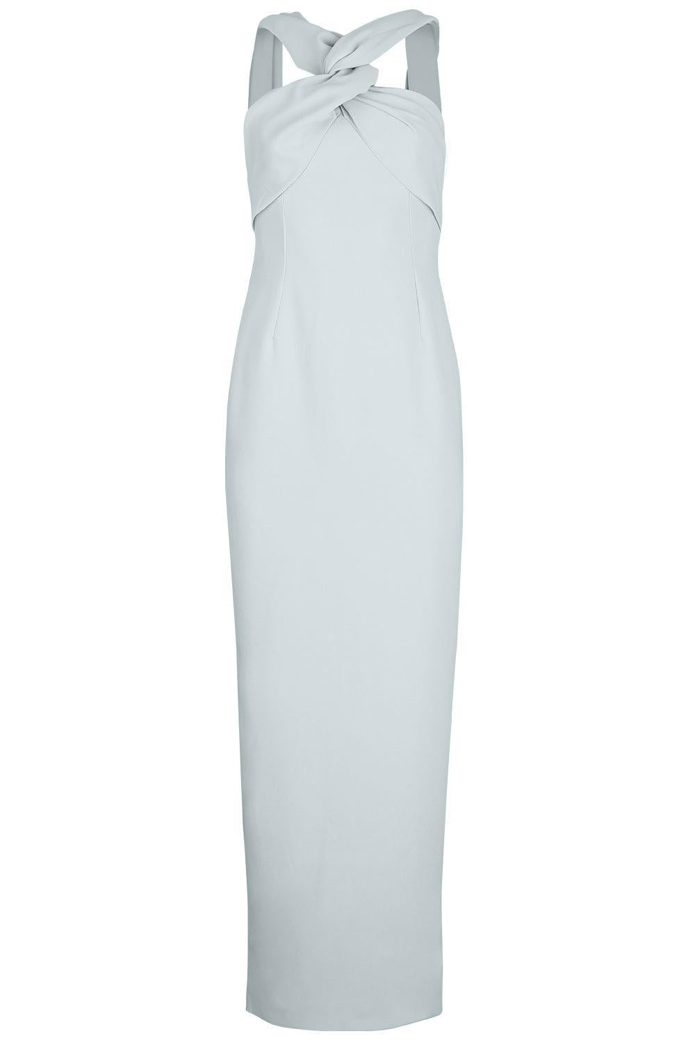 Rona Cape Dress - Blue-SOFTBLUE-2-CLOTHINGDRESSCOCKTAIL-SOLACE LONDON