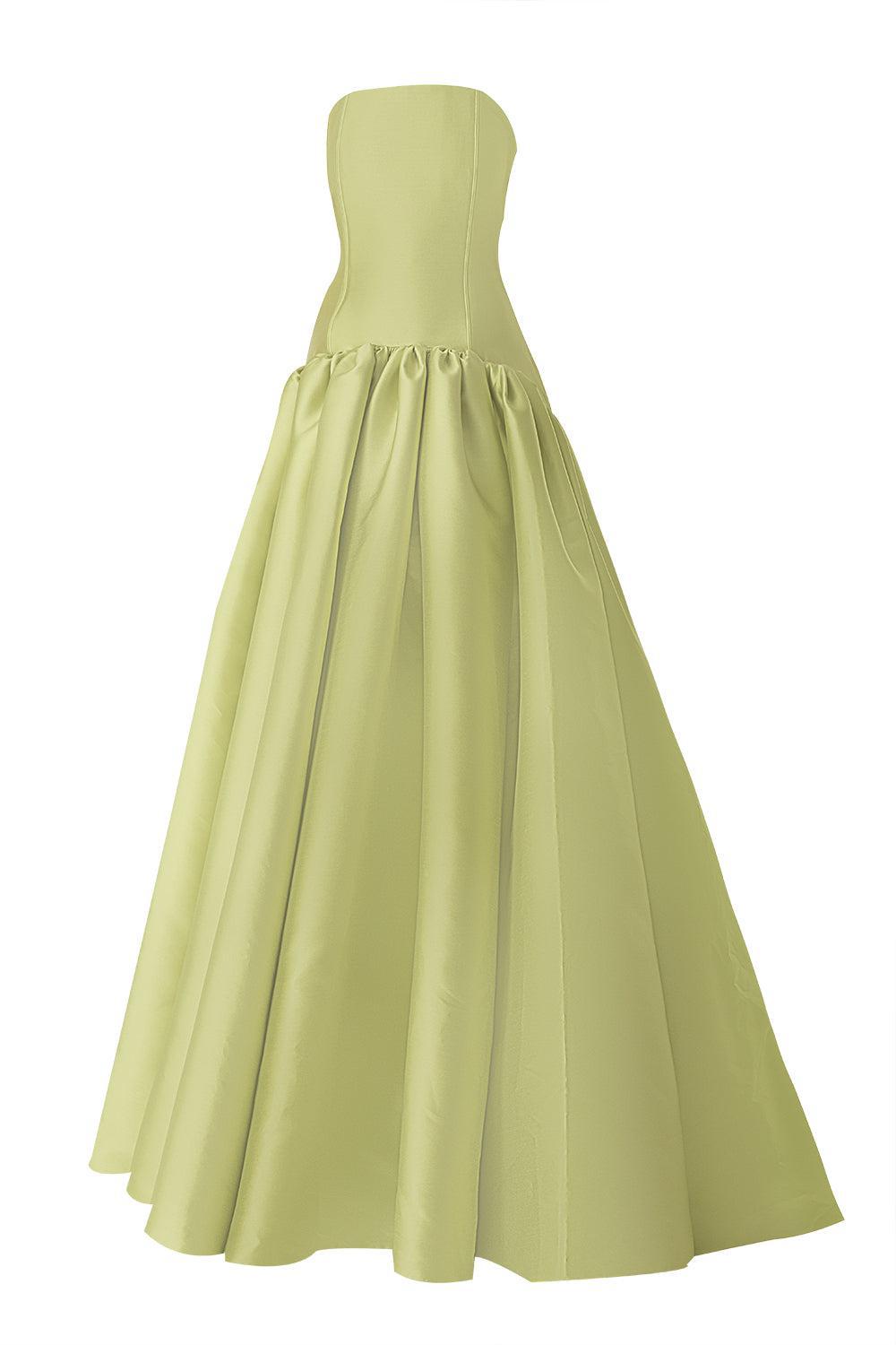 CASSIA DRESS-PEAR GRN-4-CLOTHINGDRESSGOWN-SOLACE LONDON