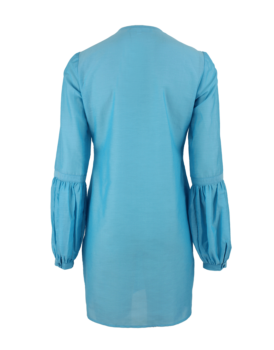 SOLEIL DE MER-Long Sleeve Lace Up Tunic Dress-