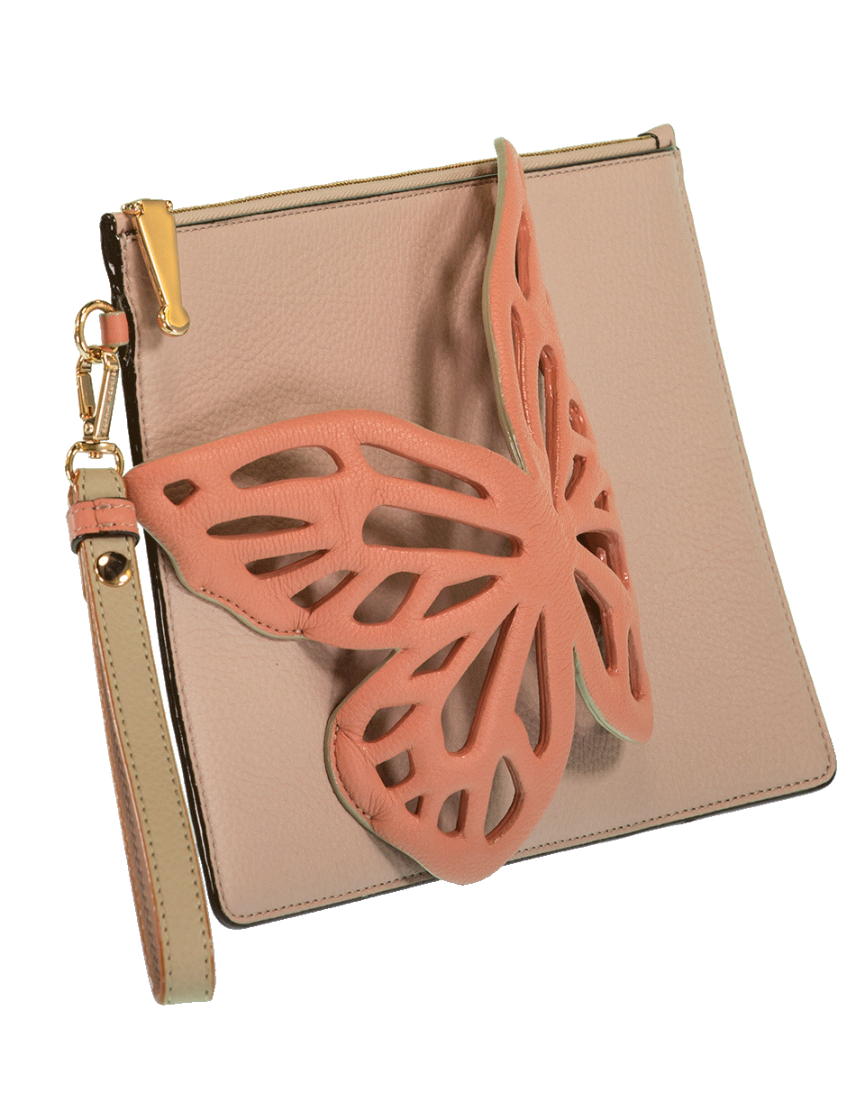 SOPHIA WEBSTER-Flossy Butterfly Pouchette-ANTRACITE/ROSE