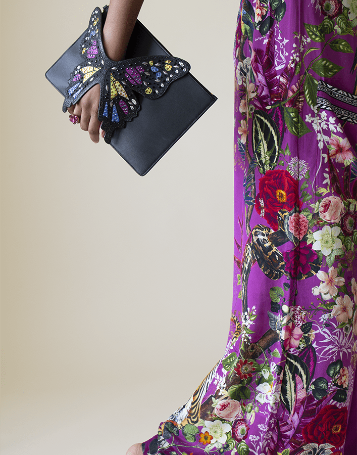 SOPHIA WEBSTER-Black Flossy Embellished Pouchette-BLACK