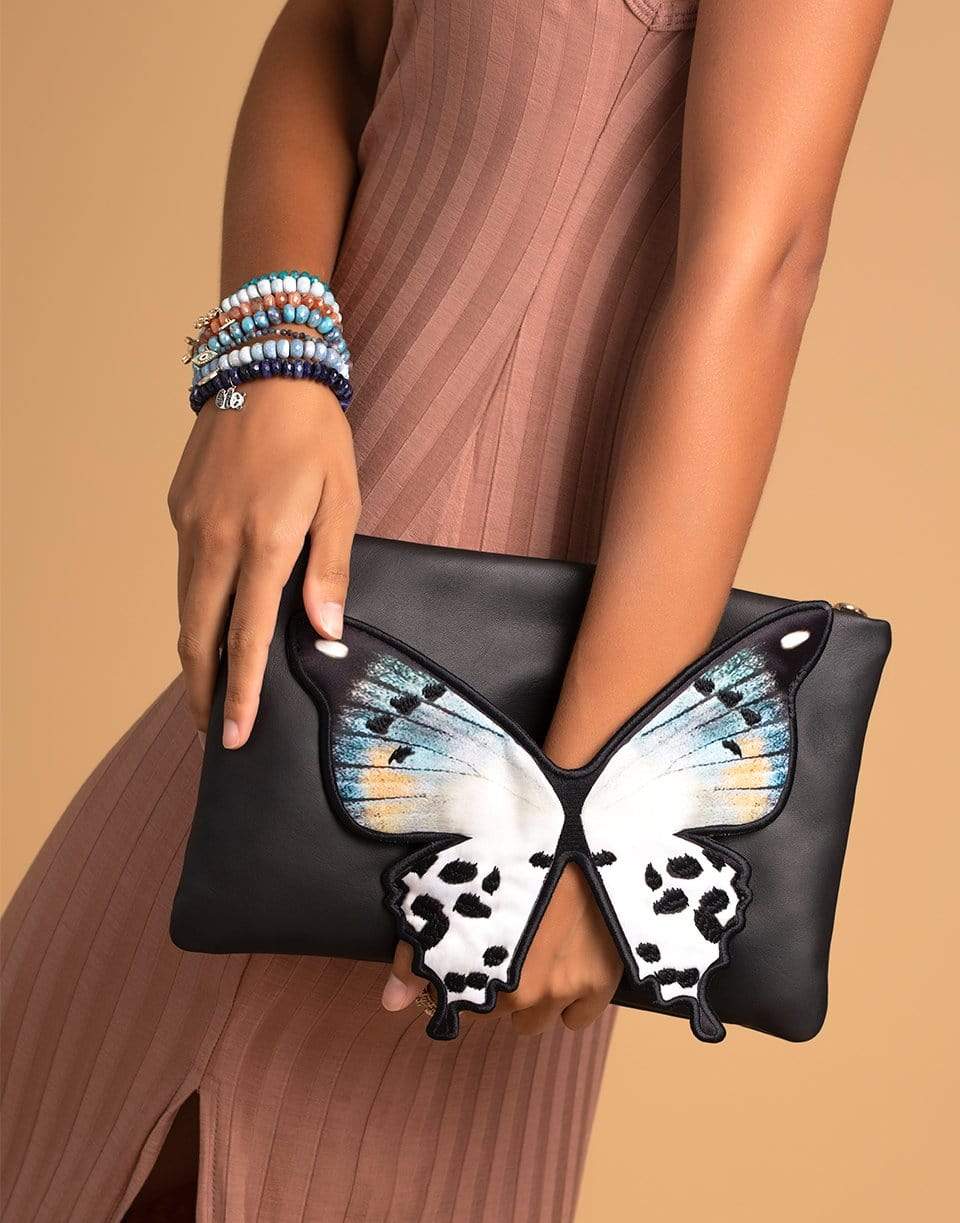 SOPHIA WEBSTER-Flossy Clutch-BLACK