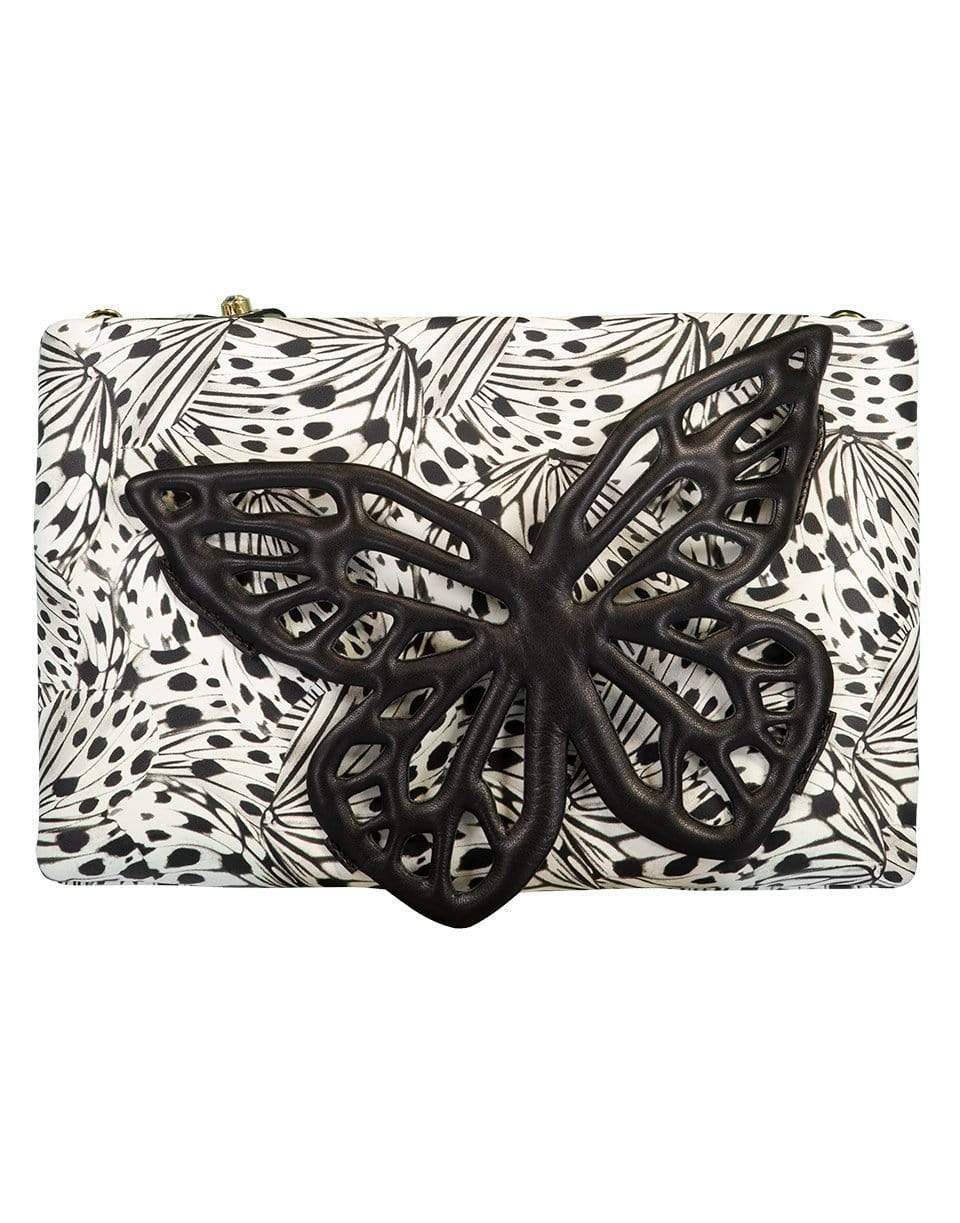 SOPHIA WEBSTER-Butterfly Flossy Clutch - Black & Butterfly-BLACK