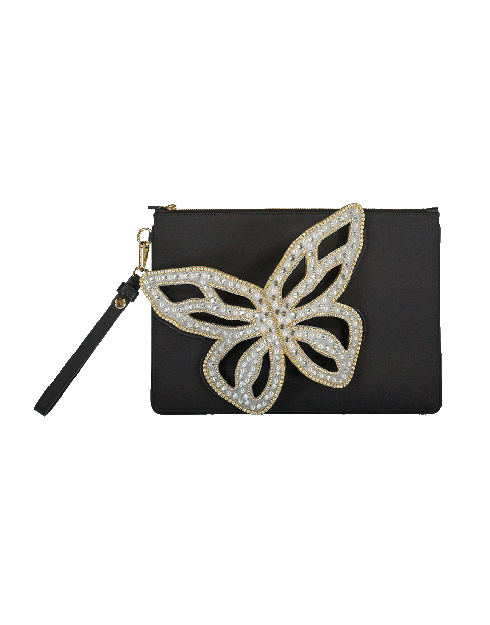 SOPHIA WEBSTER-Flossy Butterfly Pouchette-BLK/PRL