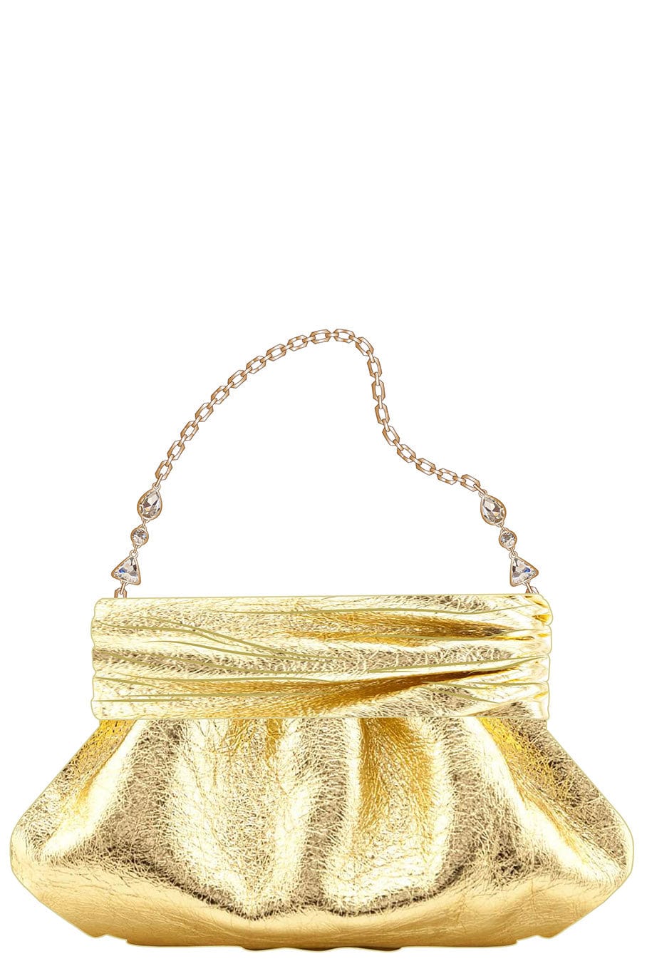 SOPHIA WEBSTER-Bijou Clutch-CHAMPAGNE NAPA