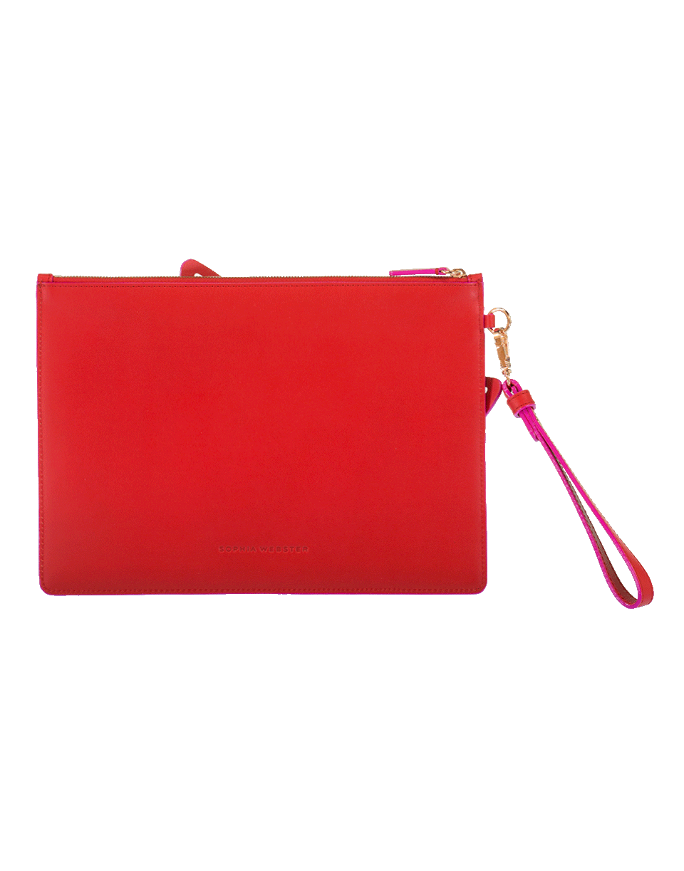 SOPHIA WEBSTER-Flossy Butterfly Pouchette-RUBY