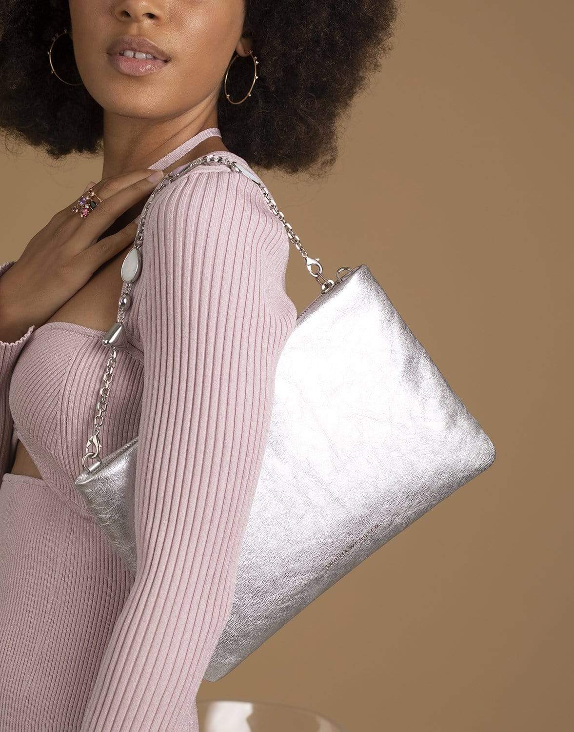 SOPHIA WEBSTER-Bijou Clutch - Silver-SILVER