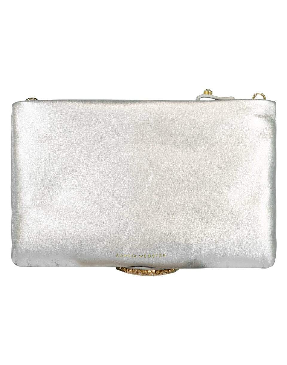SOPHIA WEBSTER-Butterfly Flossy Crystal Clutch - Silver & Pearl-SLVPEARL