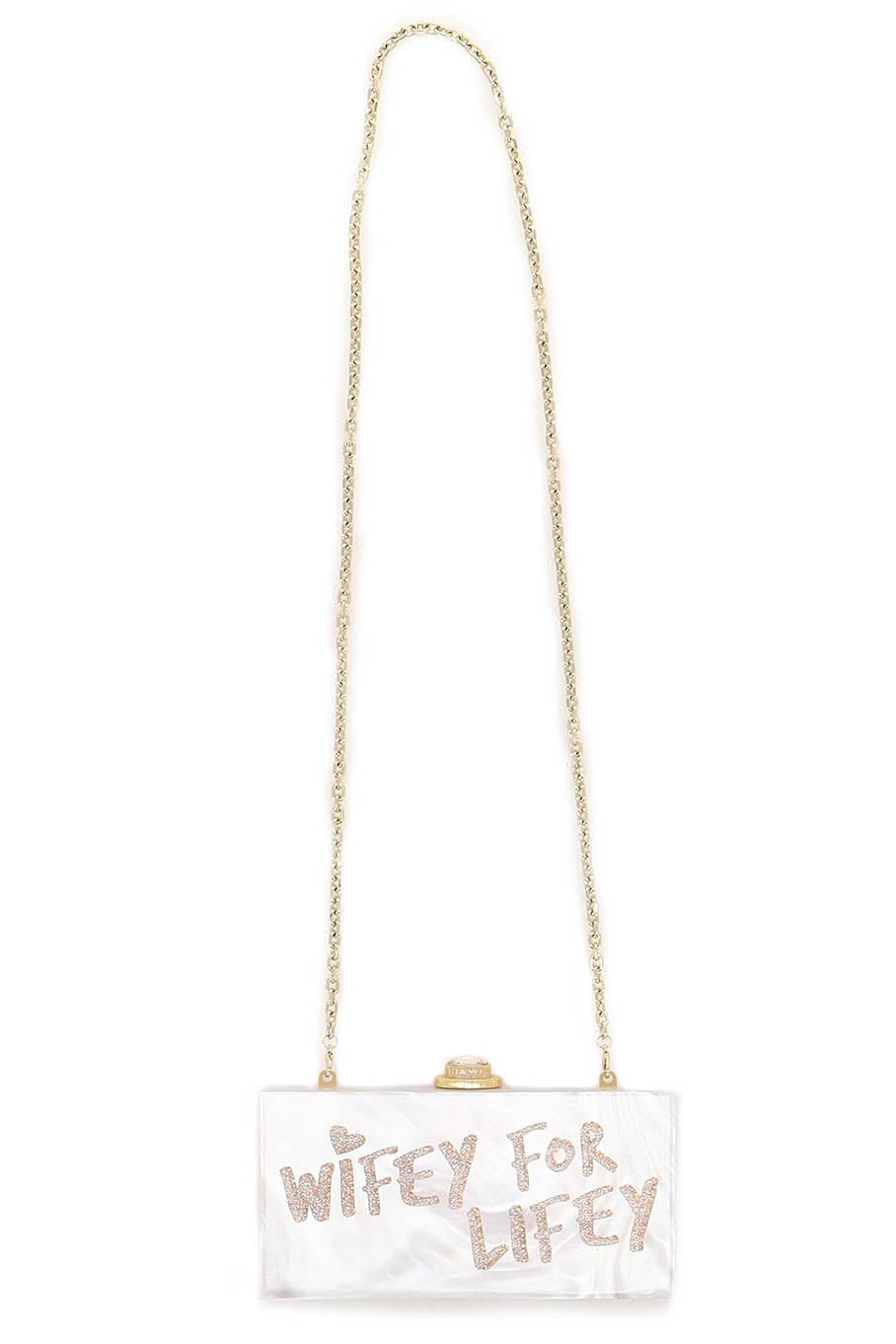 SOPHIA WEBSTER-Cleo Wifey For Lifey-WHT/GOLD