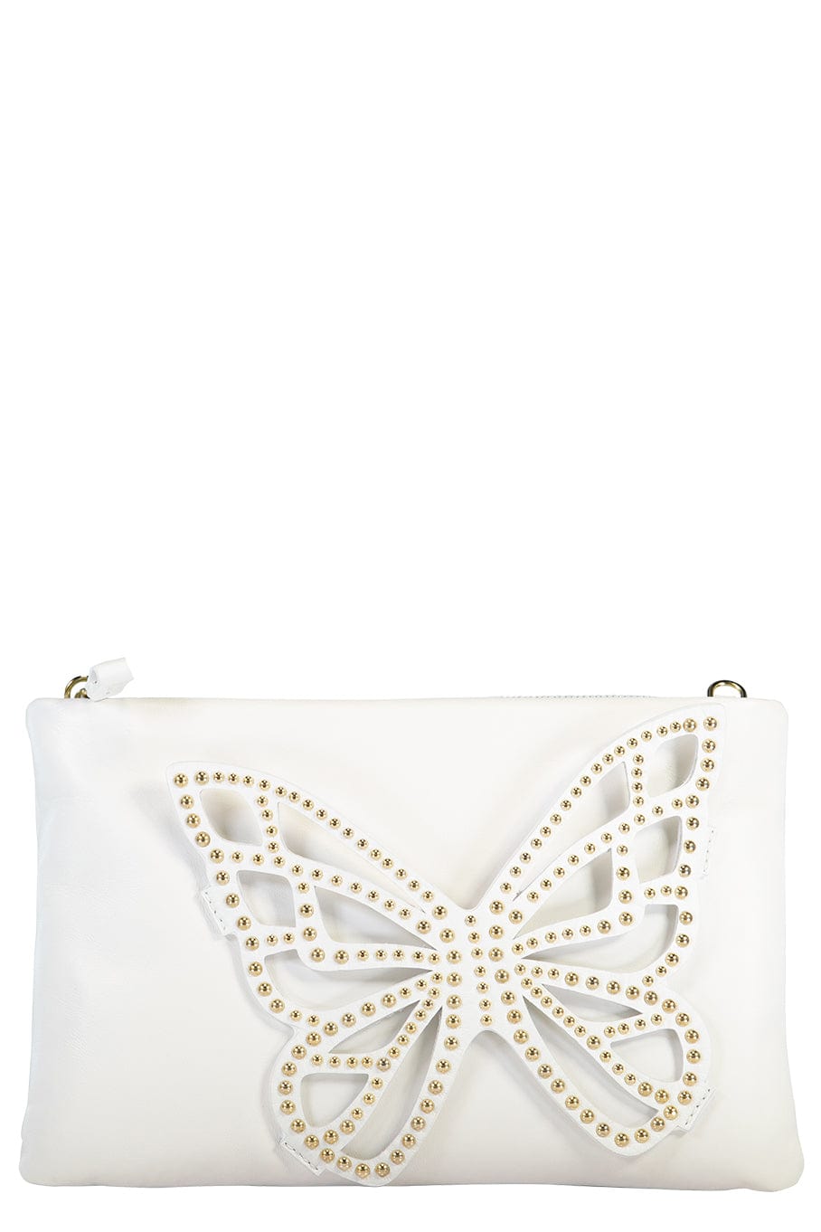 SOPHIA WEBSTER-Flossy Clutch - White-WHT/GOLD