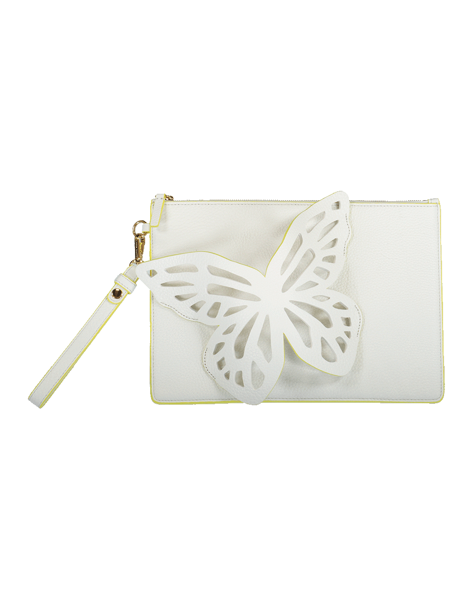 SOPHIA WEBSTER-Flossy Butterfly Pouchette-WHT/YLLW