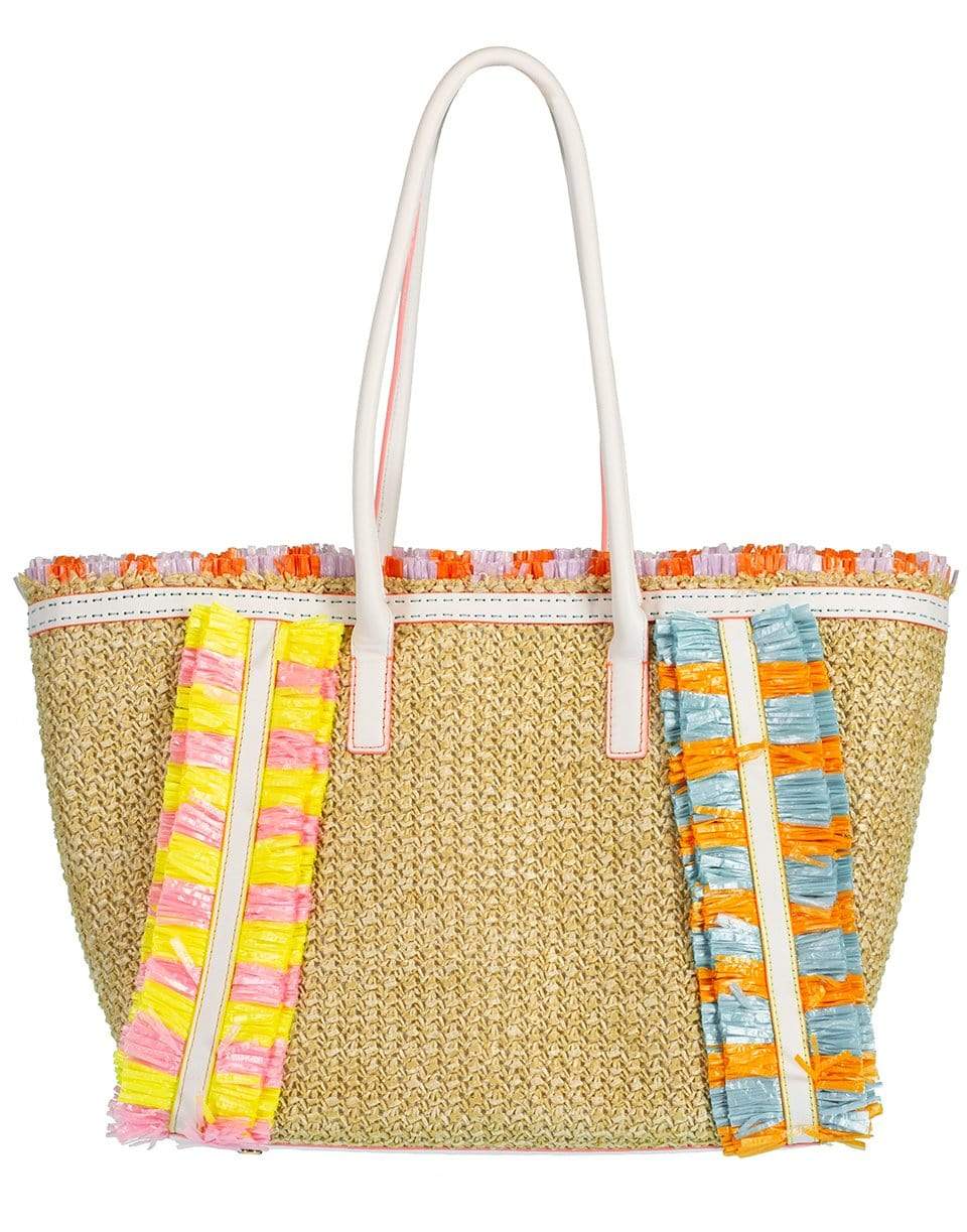 SOPHIA WEBSTER-Multicolored Taya Raffia Tote-NEUTRAL