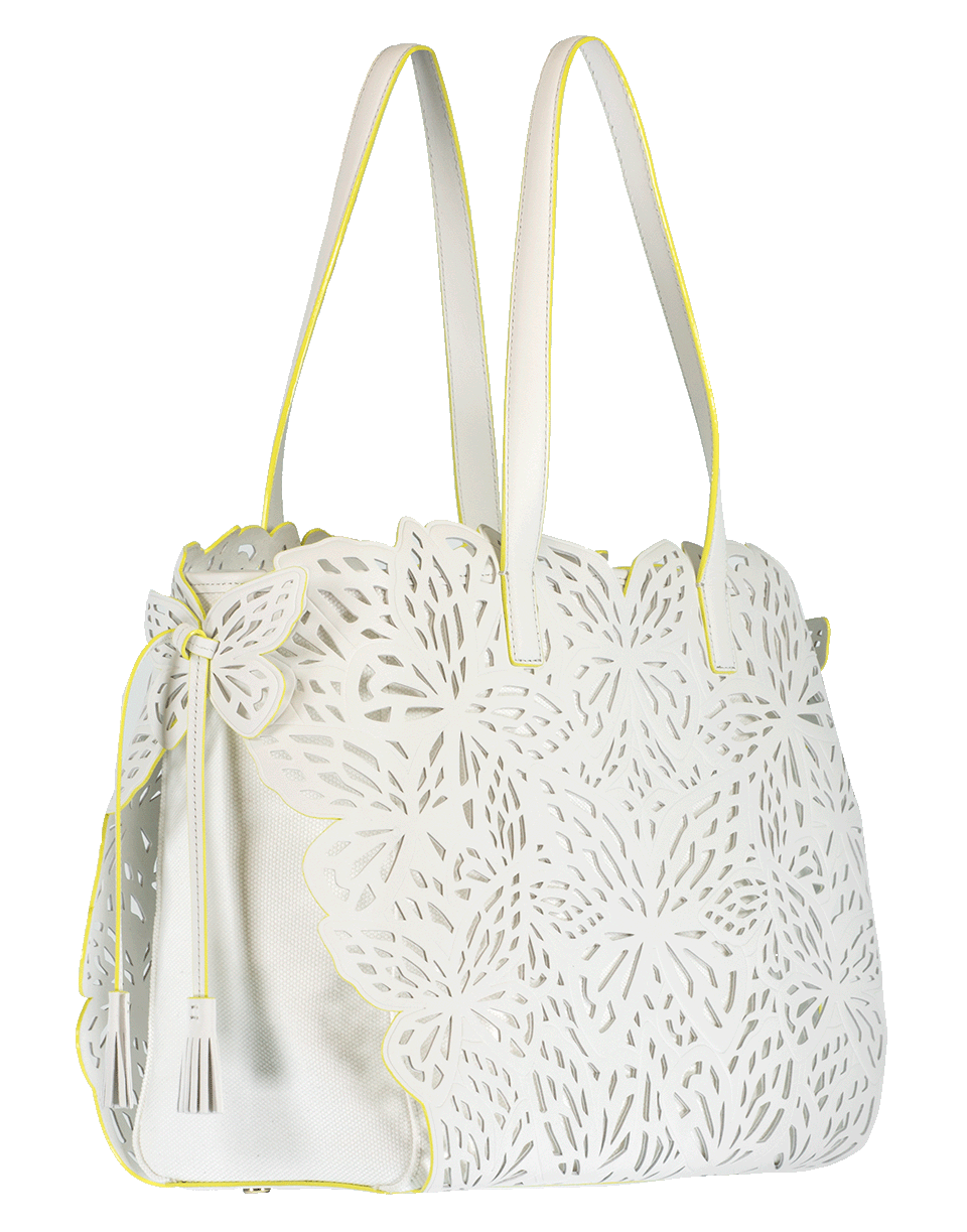 SOPHIA WEBSTER-Liara Canvas Tote-WHT/YLLW