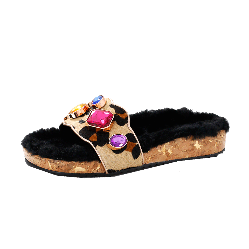 SOPHIA WEBSTER-Lyla Gem Leopard Slide-
