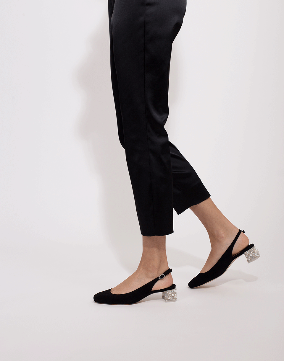 SOPHIA WEBSTER-Black Alice Slingback Pump-