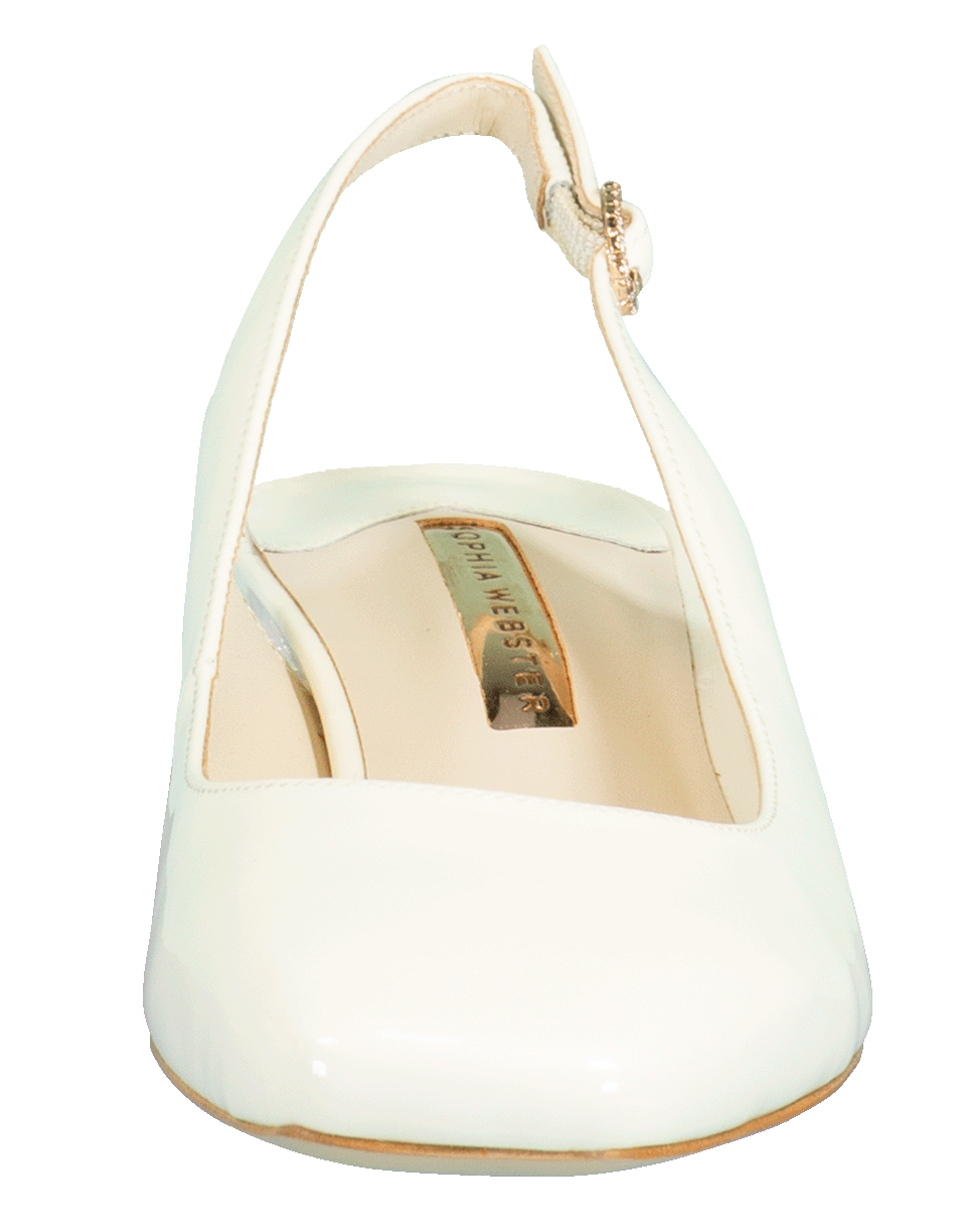 SOPHIA WEBSTER-Winter White Alice Slingback Pump-