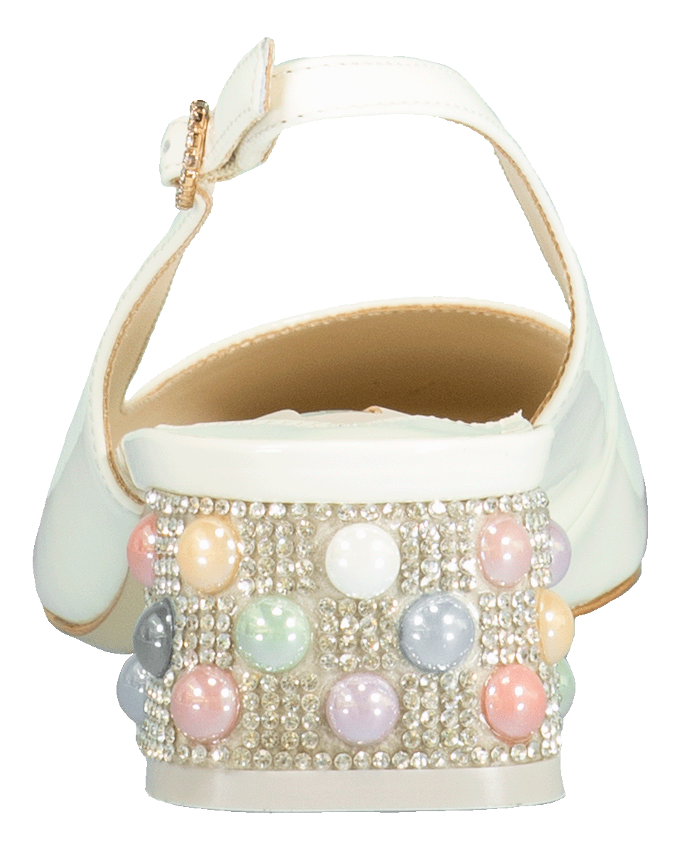 SOPHIA WEBSTER-Winter White Alice Slingback Pump-