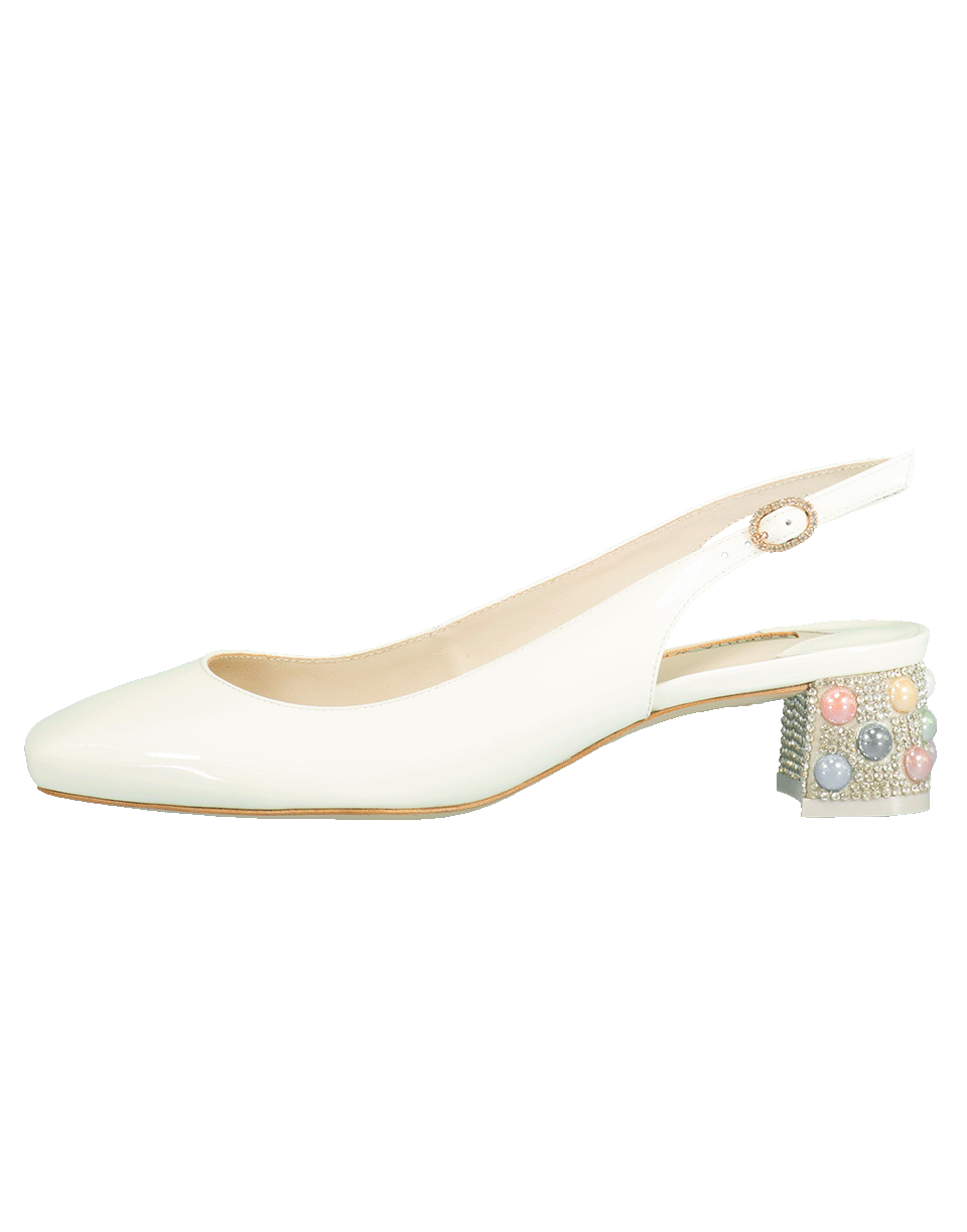 SOPHIA WEBSTER-Winter White Alice Slingback Pump-