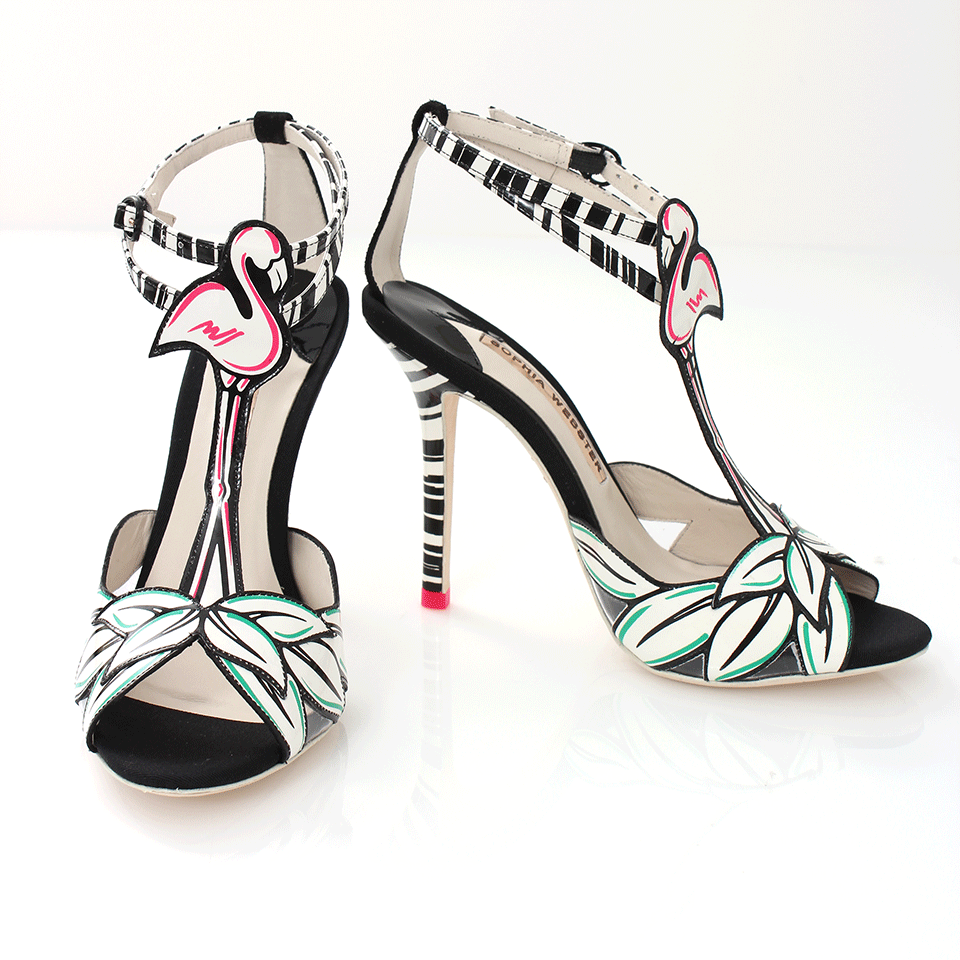 SOPHIA WEBSTER-Flamingo T-Bar Sandal-