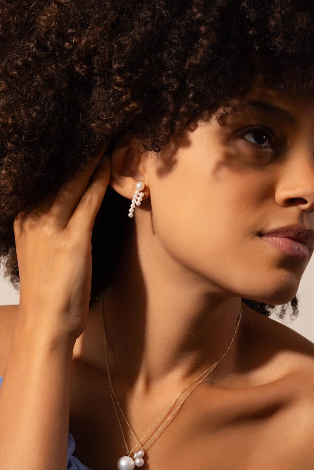 SOPHIE BILLE BRAHE-La Valse Deux Temps Earrings-YELLOW GOLD
