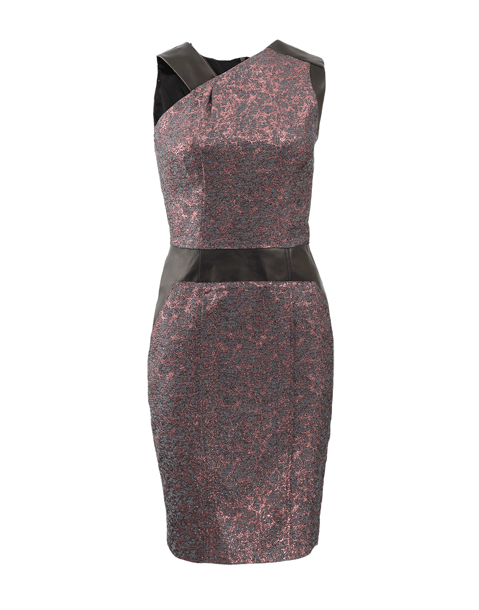 SOPHIE THEALLET-Leather Detail Slim Dress-