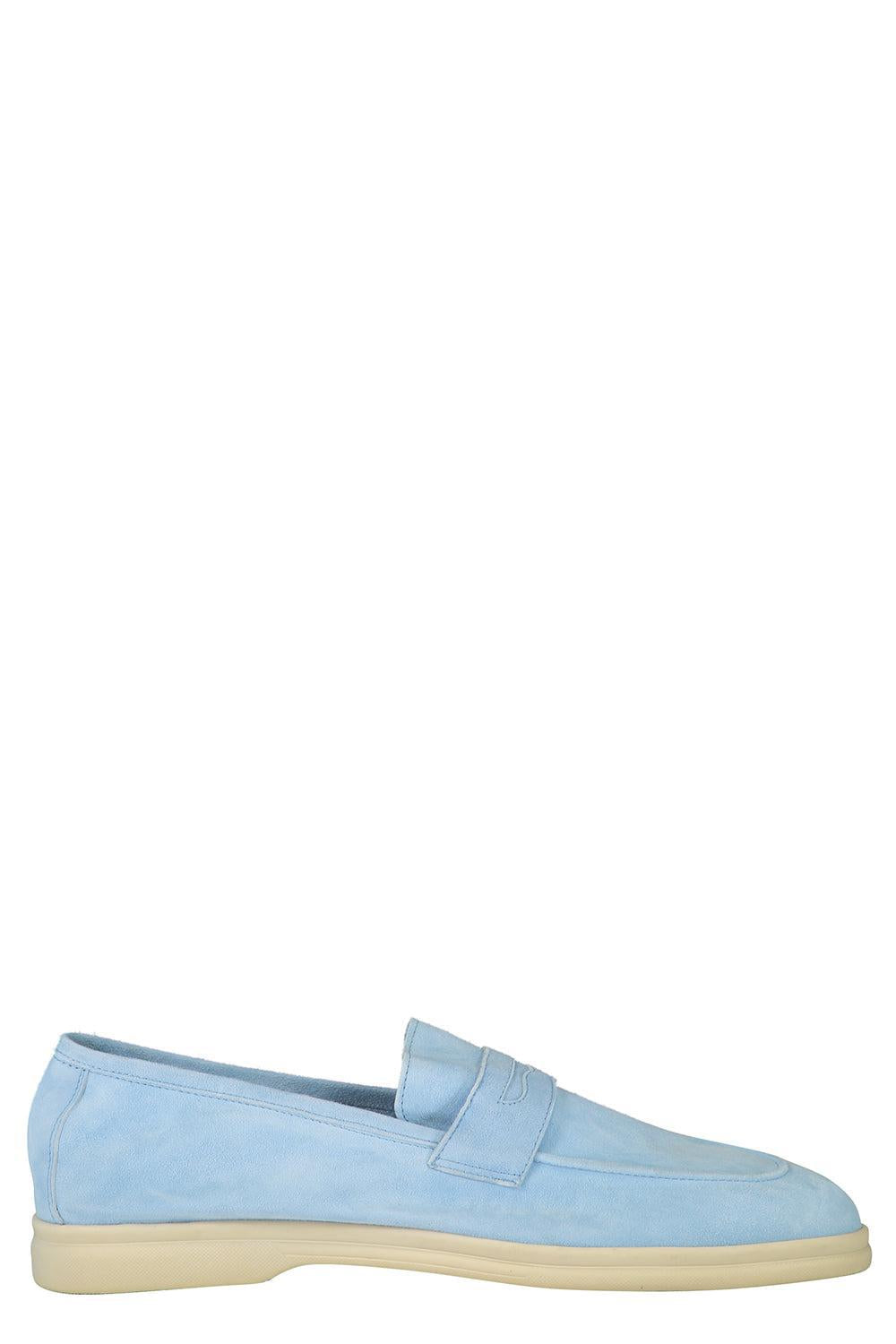 Essenziale Suede Loafer - Baby Blue-BABYBLUE-36-SHOEFLAT SHOE-SOPHIQUE