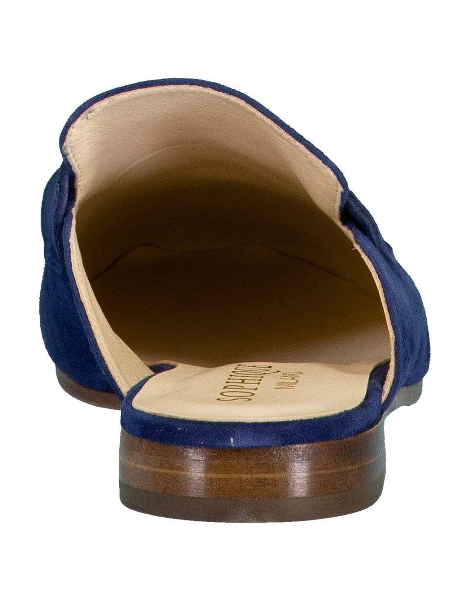 SOPHIQUE-Blue Ink Riviera Suede Leather Mule-