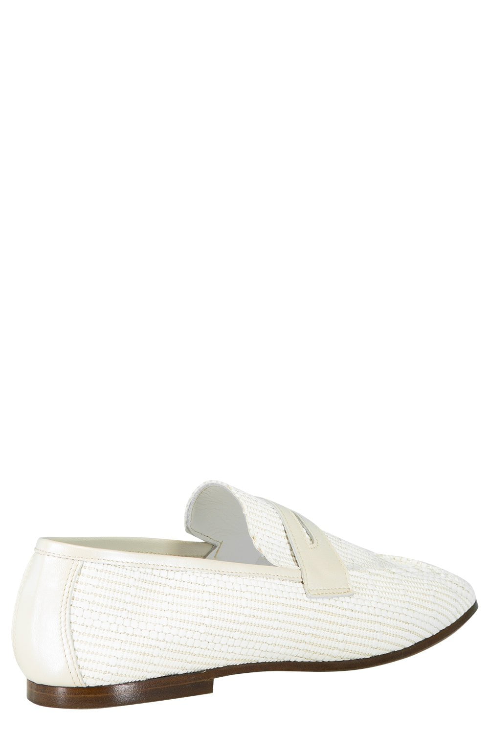 SOPHIQUE-Essenziale Raffia Leather Loafer - Pearl-