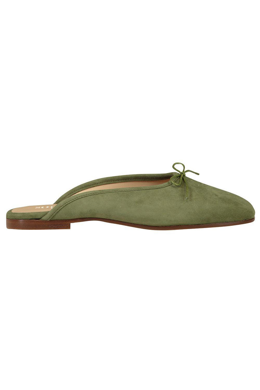 Poesia Ballerina Mule - Khaki-KHAKI-36-SHOEMULE-SOPHIQUE