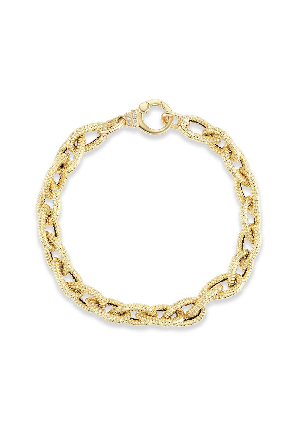 Textured Teardrop Chain Bracelet-YELLOW GOLD-6.5-JEWELRYFINE JEWELBRACELET O-SORELLINA
