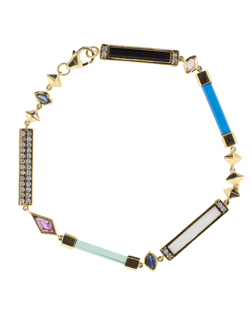 SORELLINA-Gemstone Bar Bracelet-YELLOW GOLD