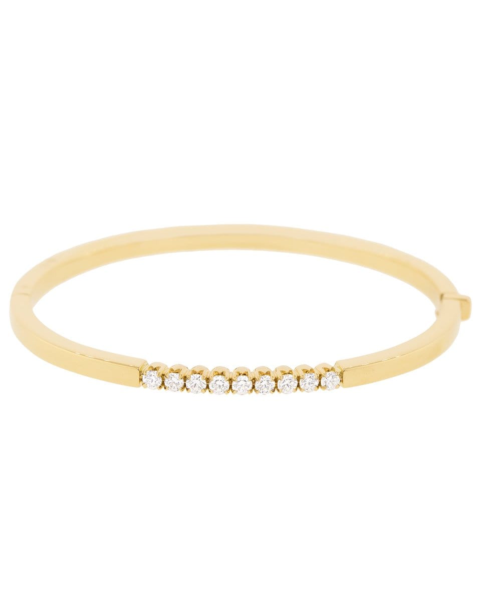 SORELLINA-Nove White Diamond Bangle-YELLOW GOLD